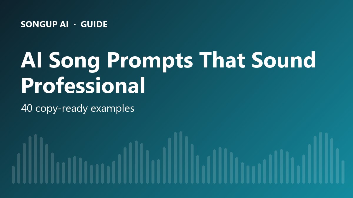 AI Song Prompts: How to Write Prompts That Sound Professional (40 Examples)
