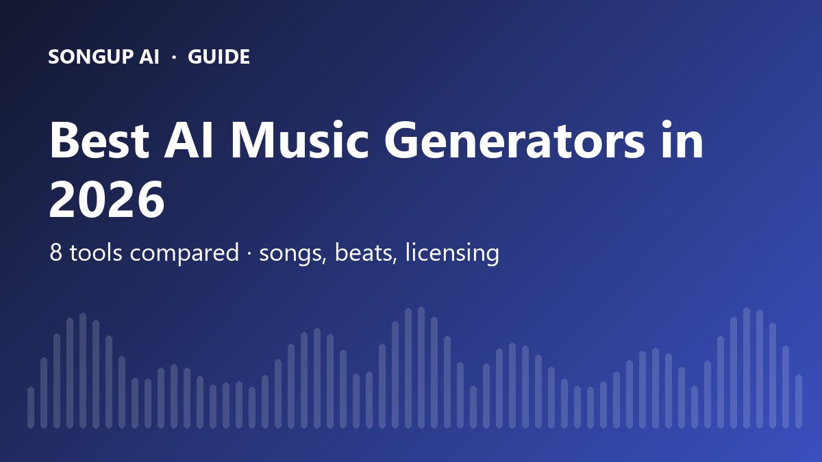 Best AI Music Generators in 2026: 8 Tools Compared for Songs, Beats and Licensing